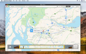 Smartphone display running a modern multimedia player interface designed to stream iptv on ios devices